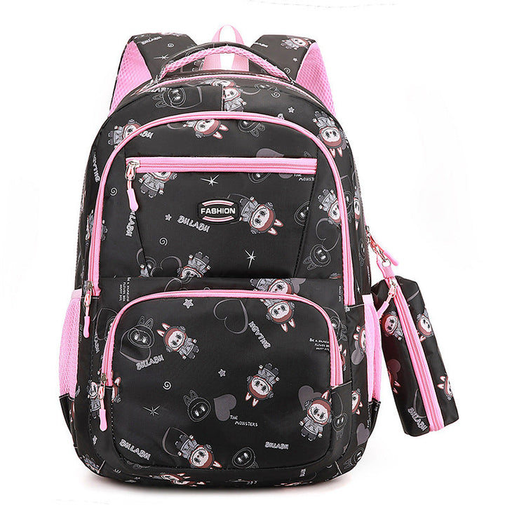 Cartoon Character Print School Backpack