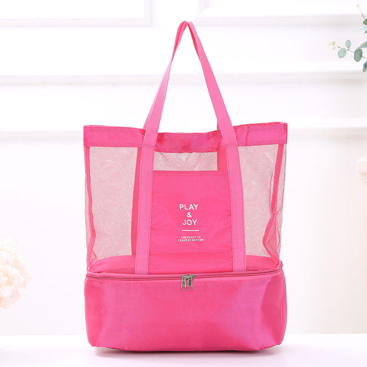 Versatile Multi-Pocket Mesh Beach Tote Kalsten