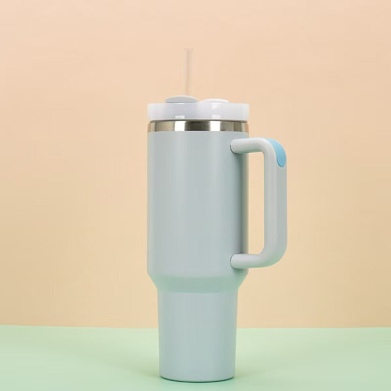 Ladies Insulated Mug with practical handling and integrated straw Kalsten