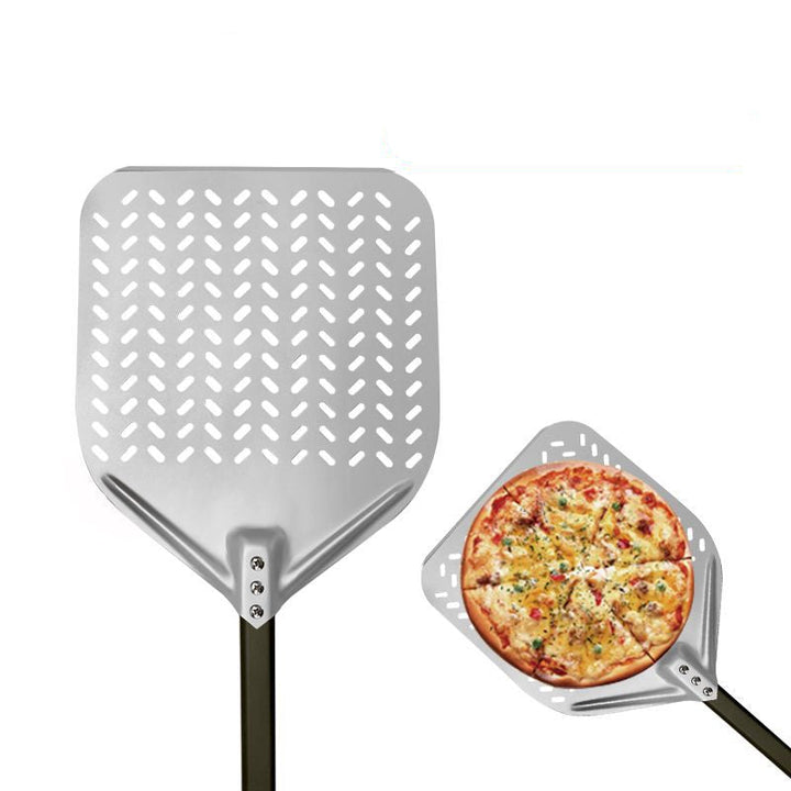 perforated aluminum pizza peel with long ergonomic reinforced handle Kalsten