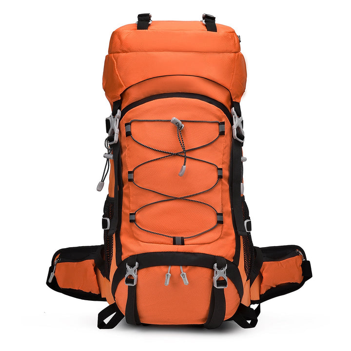 Unisex nan robust outdoor trekking backpack with height-adjustable lid, ergonomic hip belt and front bungee Kalsten