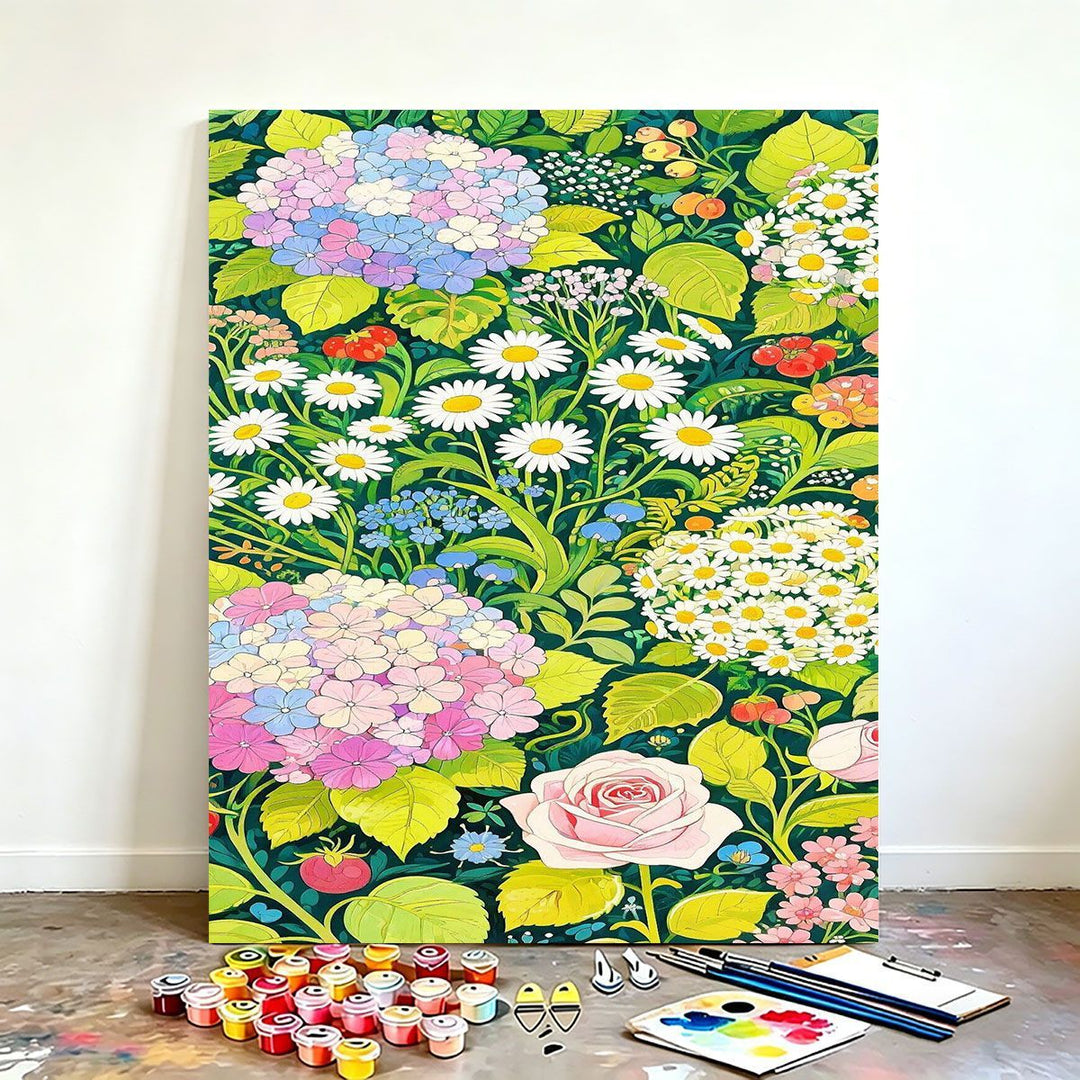 DIY Floral Canvas Painting Kit Kalsten