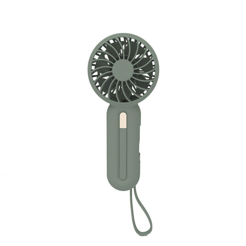 Unisex portable hand fan with foldable handle, USB charging function, and carrying strap Kalsten