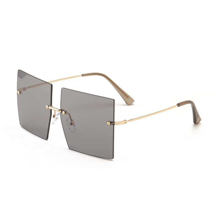 Women's fashion square sunglasses with wide lenses and delicate metal frame Kalsten
