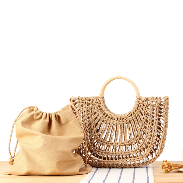 Handcrafted Trend Bag Made of Natural Wicker Kalsten