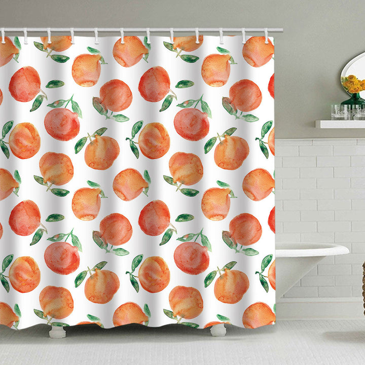 Colorful Citrus Print Shower Curtain Kalsten