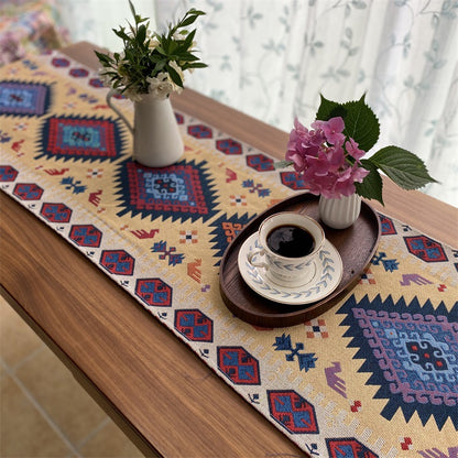 Bohemian Geometric Pattern Table Runner