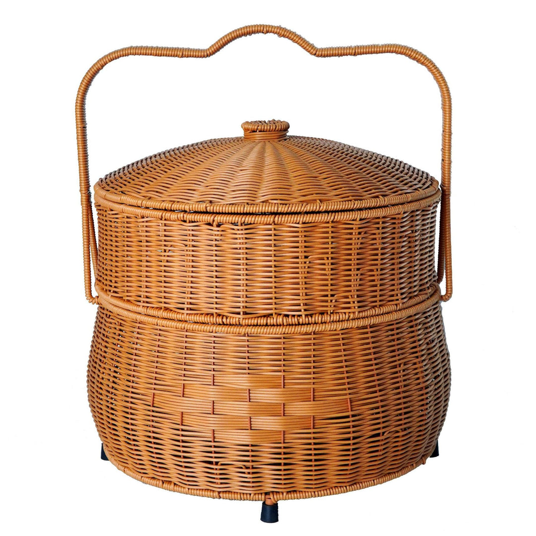 Ladies decorative laundry basket with lid and handle Kalsten