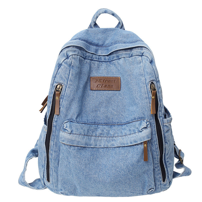 Casual Denim School Backpack Kalsten
