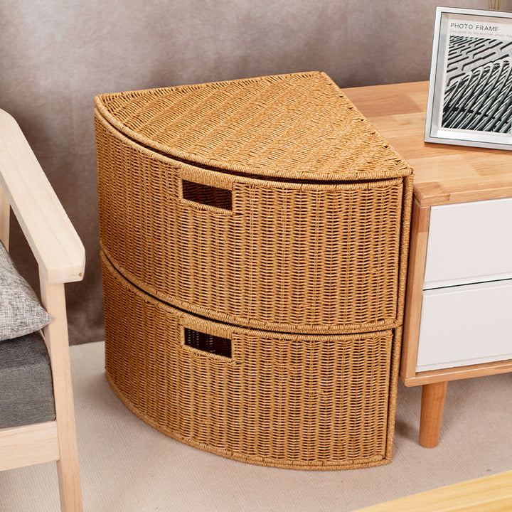 Corner Woven Storage Shelf Kalsten