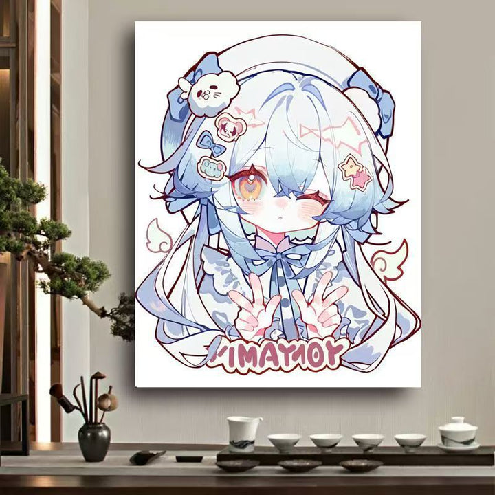 Whimsical Anime Character Canvas Art Kalsten
