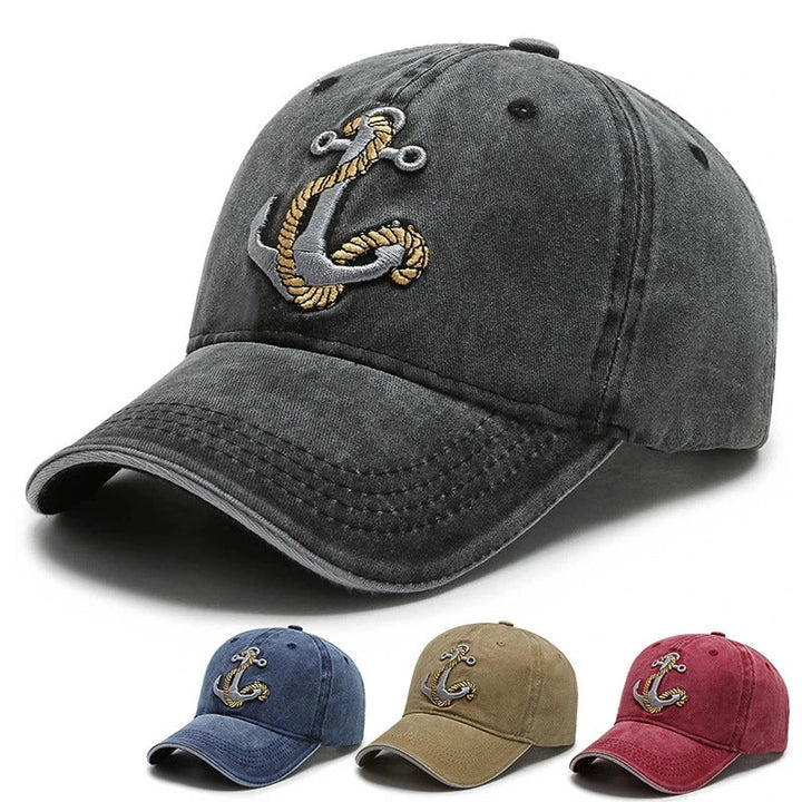 Men's Marine-Themed Embroidered Cotton Cap Kalsten