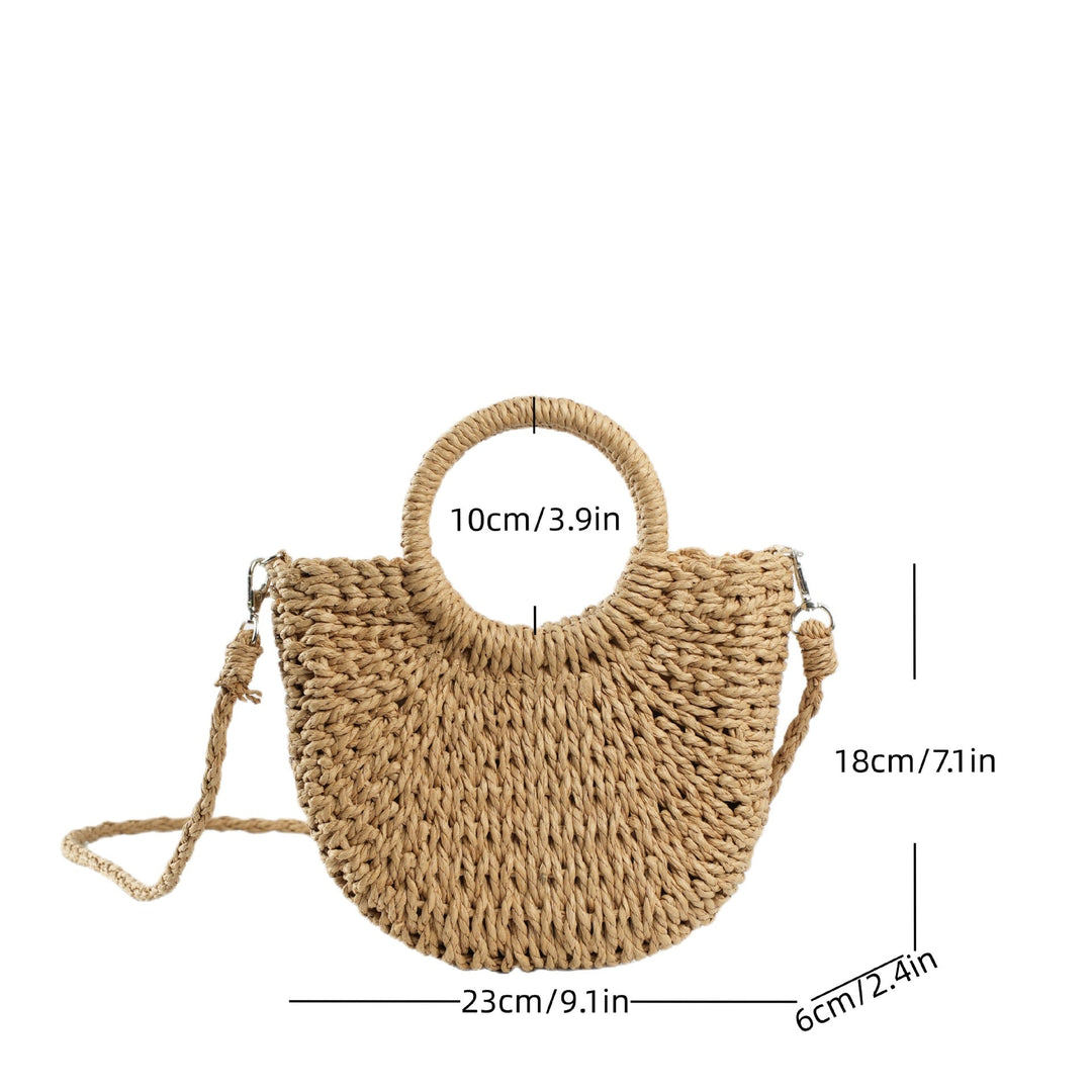 Handmade Basthandbag with Round Handles Kalsten
