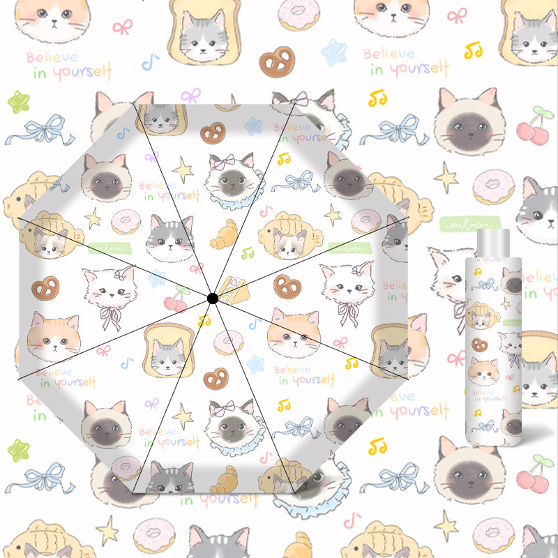 Women's umbrella with cute cat pattern Kalsten