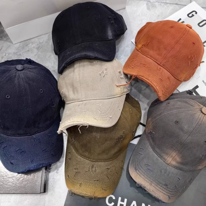 Men's Distressed Denim Baseball Cap Kalsten