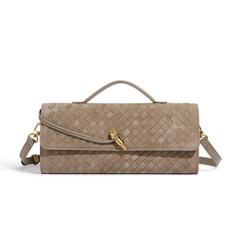 Woven Leather Clutch Acalora