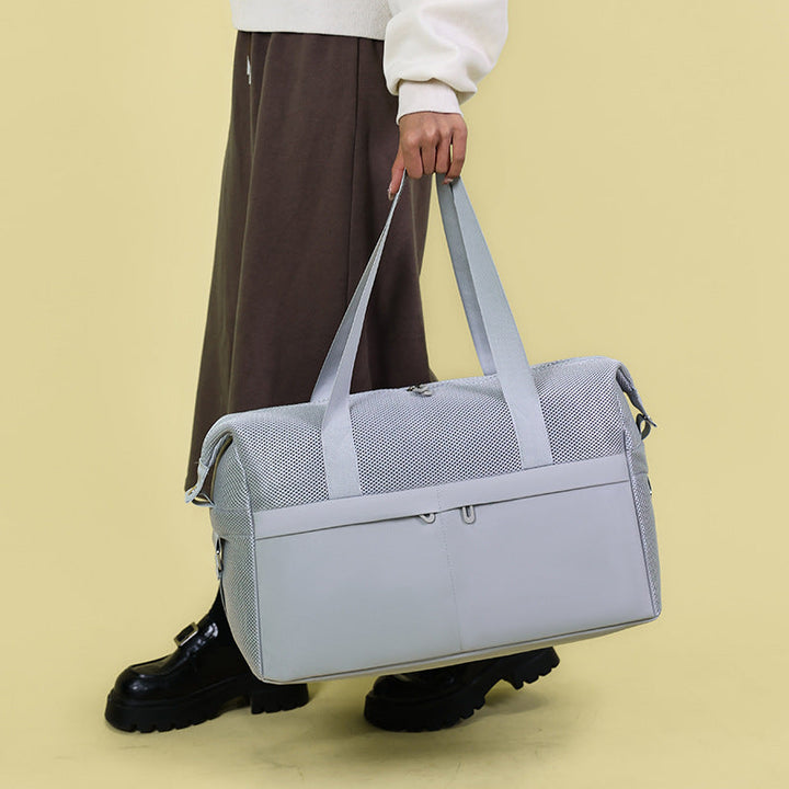 Sporty tote bag with breathable mesh material and multifunctional pockets Kalsten