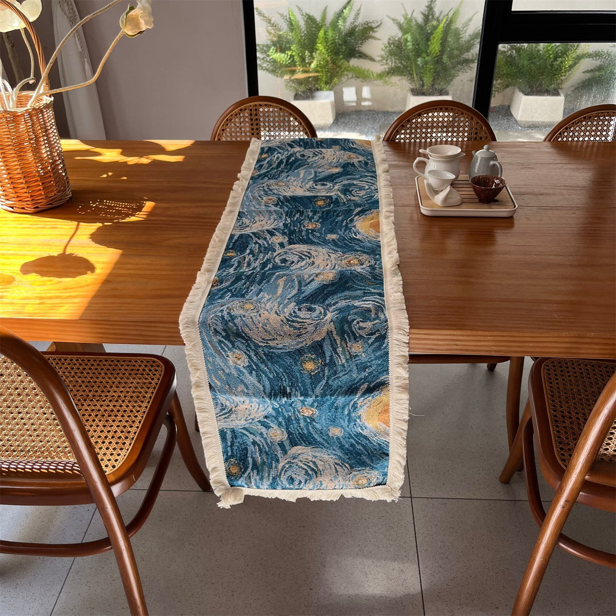 Decorative Van Gogh Inspired Table Runner