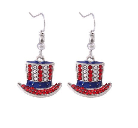 Ladies' statement star earrings with crystal embellishment and enamel coating Kalsten