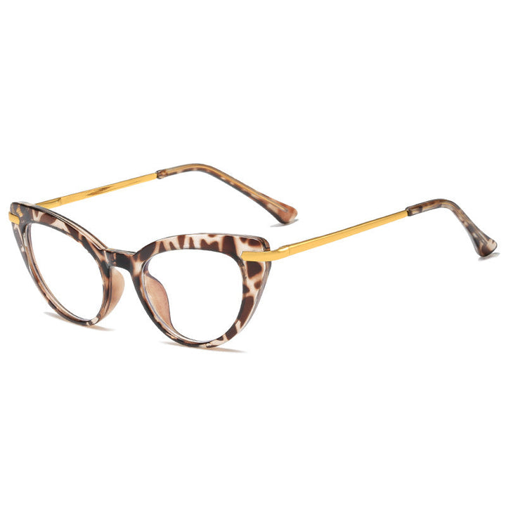 Women's Cat-Eye Sunglasses with Shiny Metal Frame Kalsten