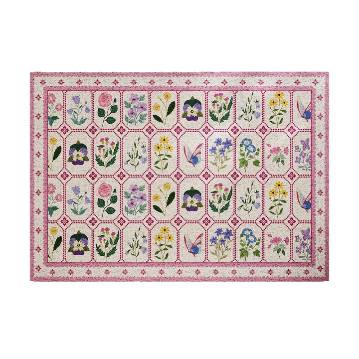 Decorative Floral Area Mat Kalsten