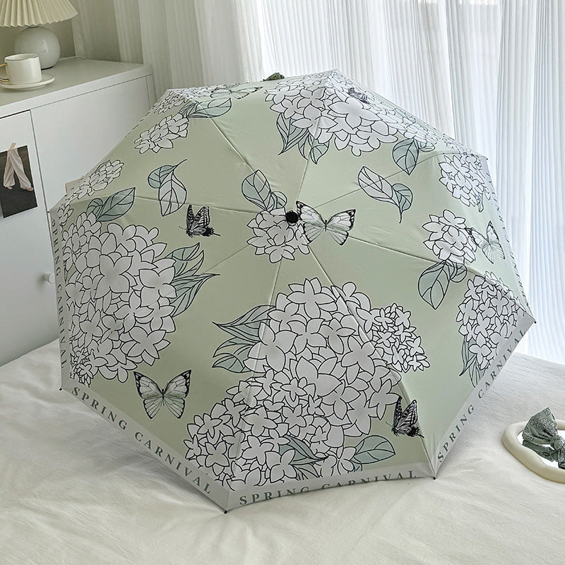 Women's Folding Umbrella with Innovative Floral Design Kalsten