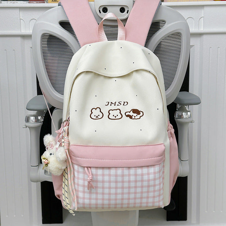 Cute Animal-Illustrated School Backpack