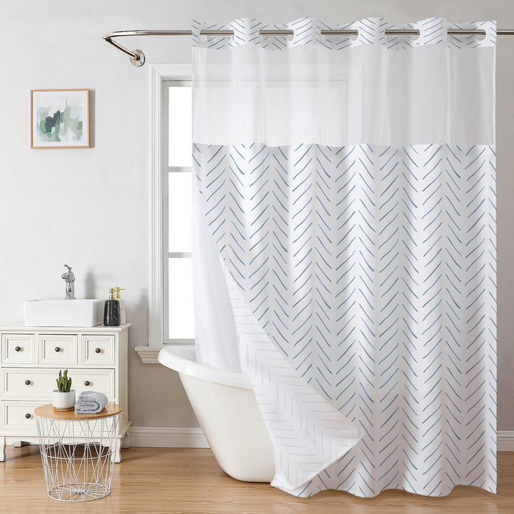 Herringbone Pattern Shower Curtain Kalsten