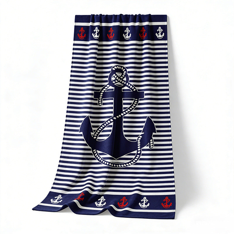 Beach towel with maritime anchor design Kalsten