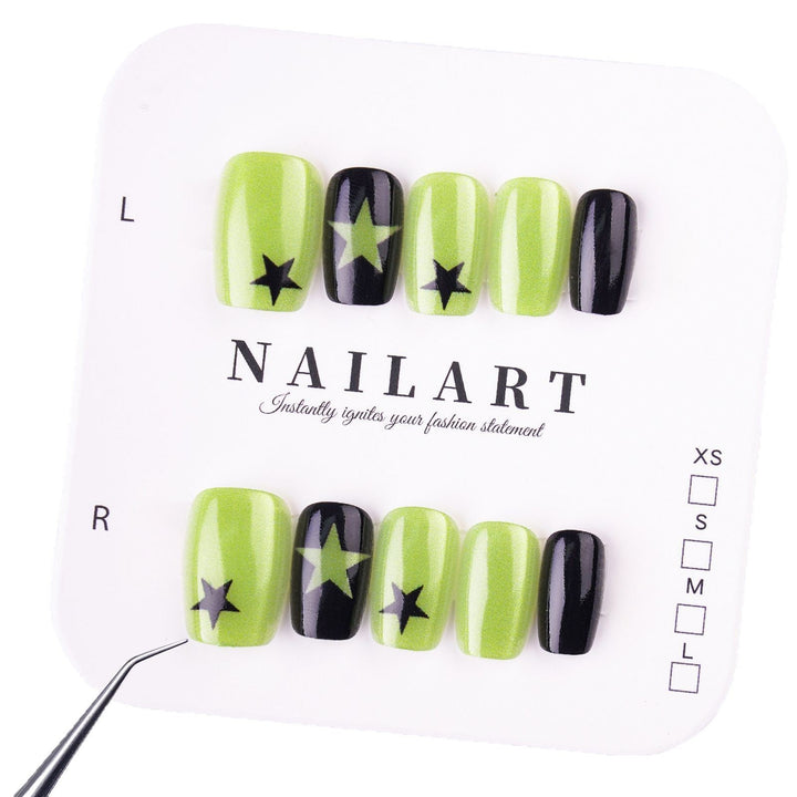 Creative Art Nails with Sparkling Star Designs Kalsten