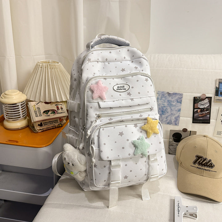 Star-Patterned Multi-Compartt Backpack Kalsten