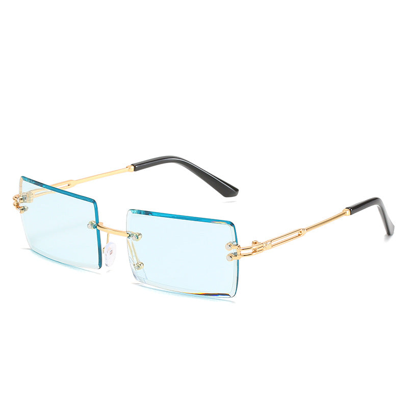 Women's stylish sunglasses with unique rectangular frame and sparkling details Kalsten