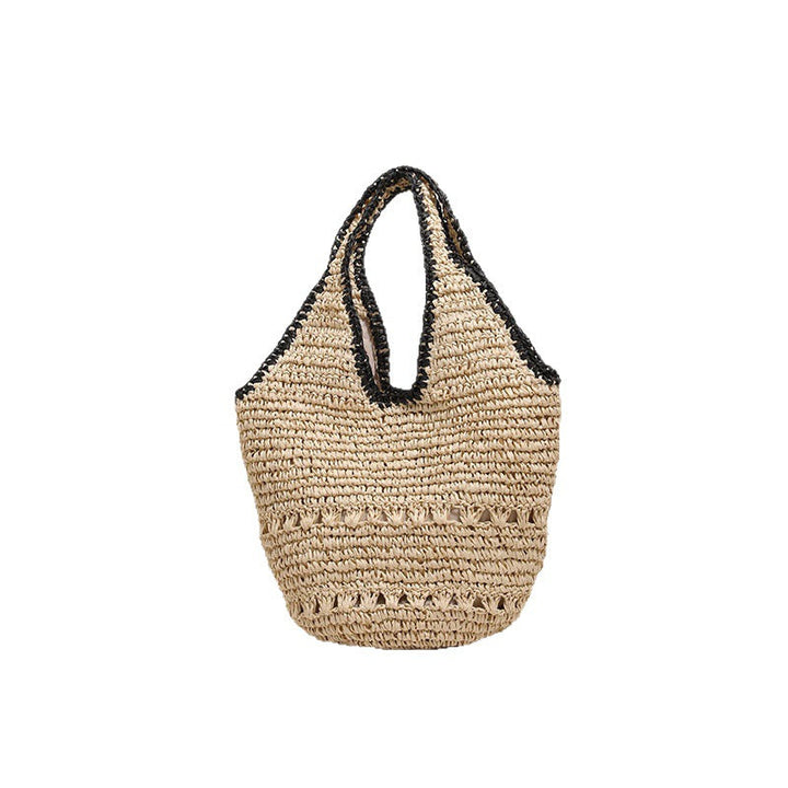 Handmade straw bag with decorative details Kalsten