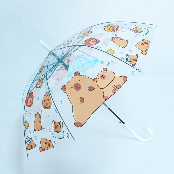Women Folding Umbrella with Unique Cartoon Bear Design Kalsten
