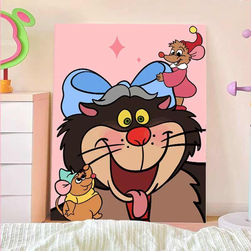 Playful Cartoon Cat Wall Art Kalsten