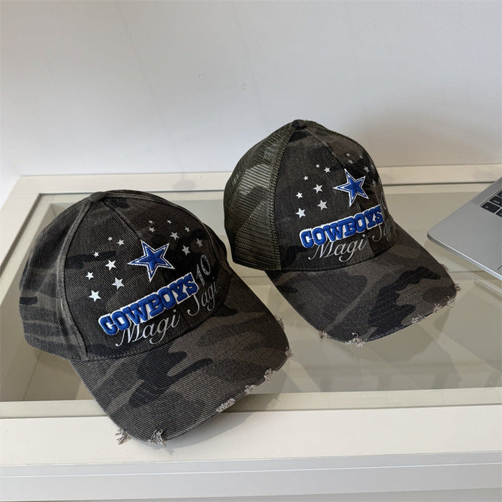 Men's Distressed Camouflage Graphic Baseball Cap Kalsten