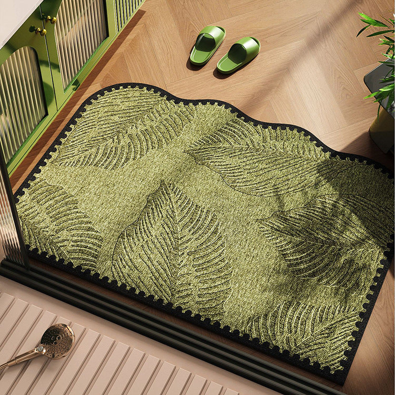 Leaf-Patterned Memory Foam Bath Mat Kalsten