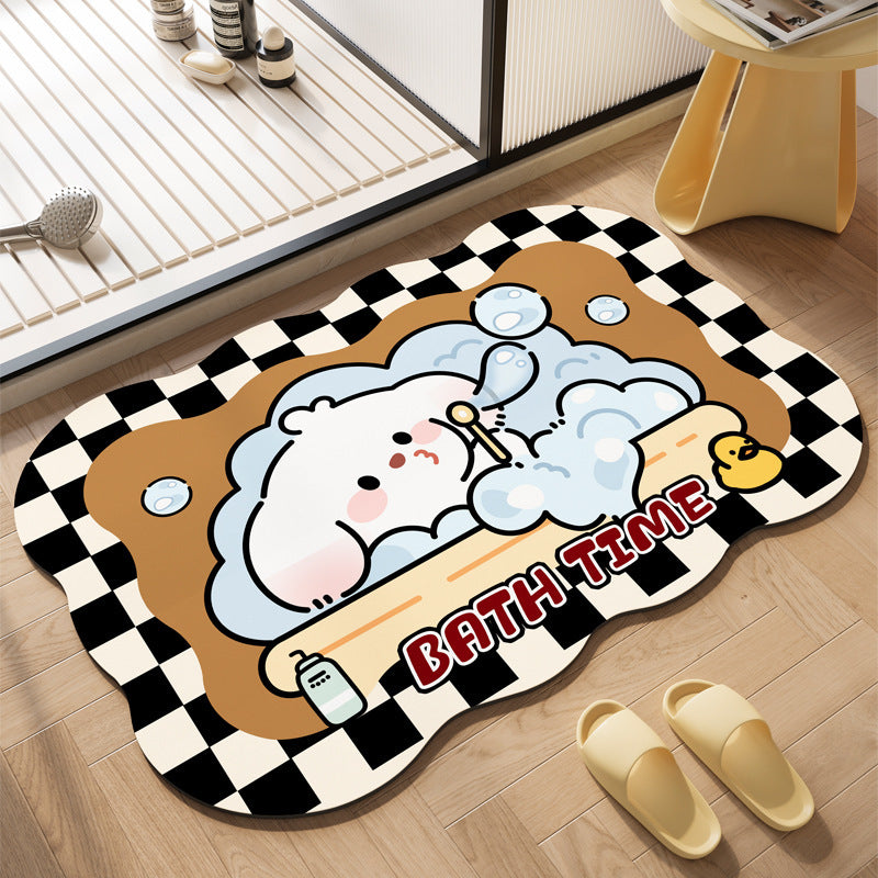 Playful Puppy-Themed Floor Mat