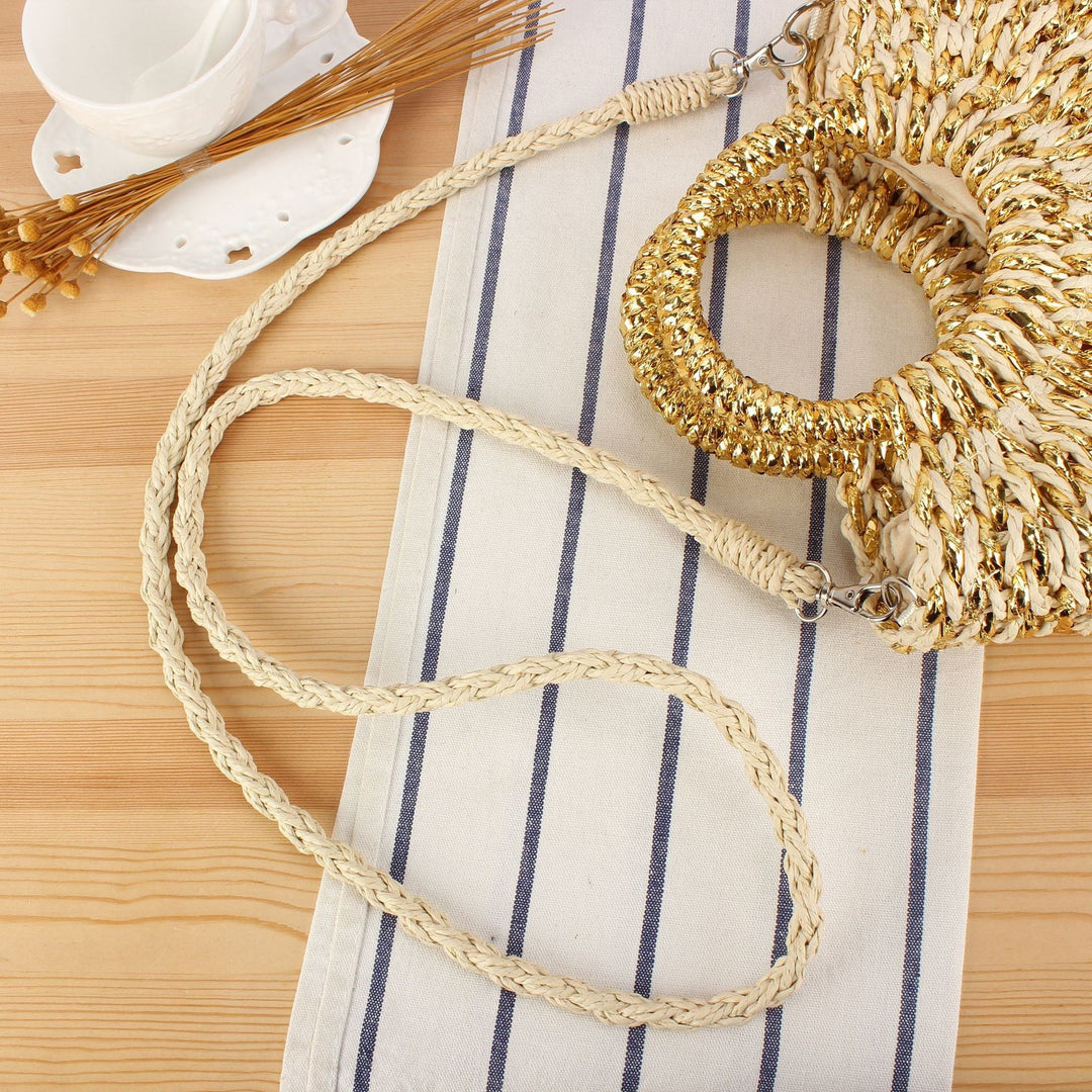Stylish Woven Shoulder Bag with Round Handle Kalsten