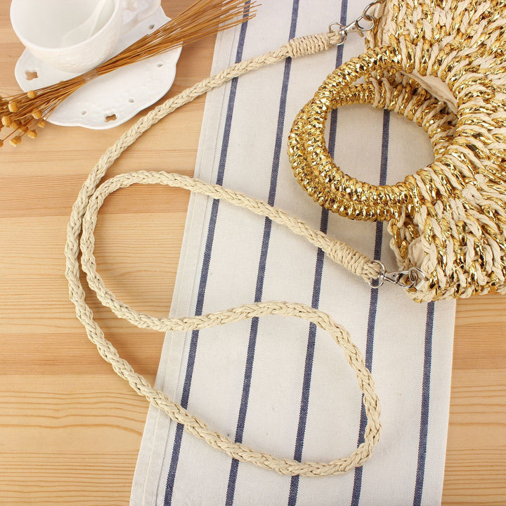Stylish Woven Shoulder Bag with Round Handle Kalsten