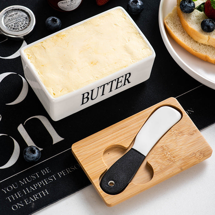 Bamboo Lid Butter Keeper