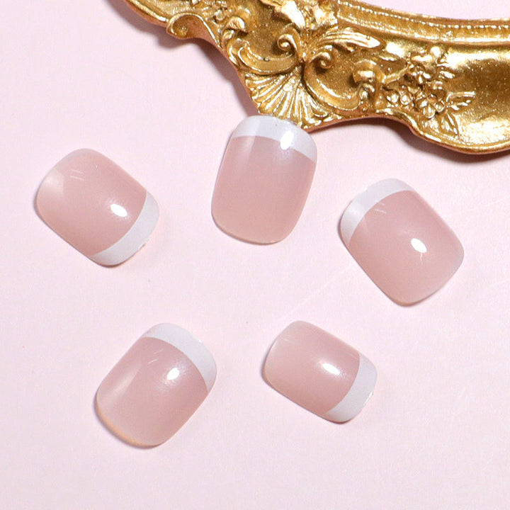 Classic French Tip Press-On Nail Set Kalsten