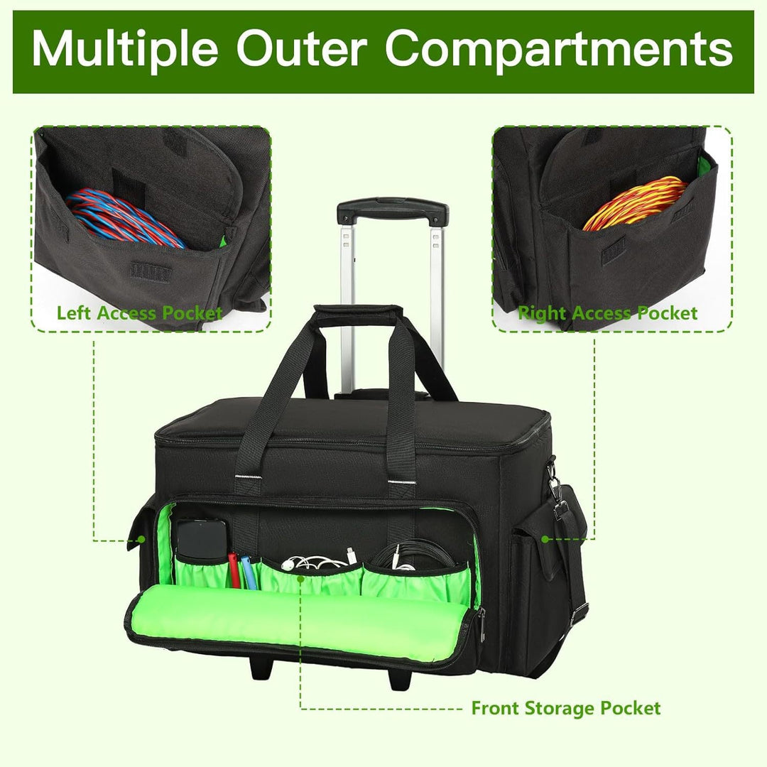 Multifunctional storage bag with wheels and organizer Kalsten