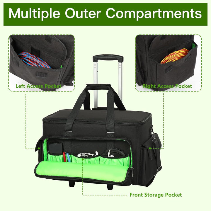 Multifunctional storage bag with wheels and organizer Kalsten