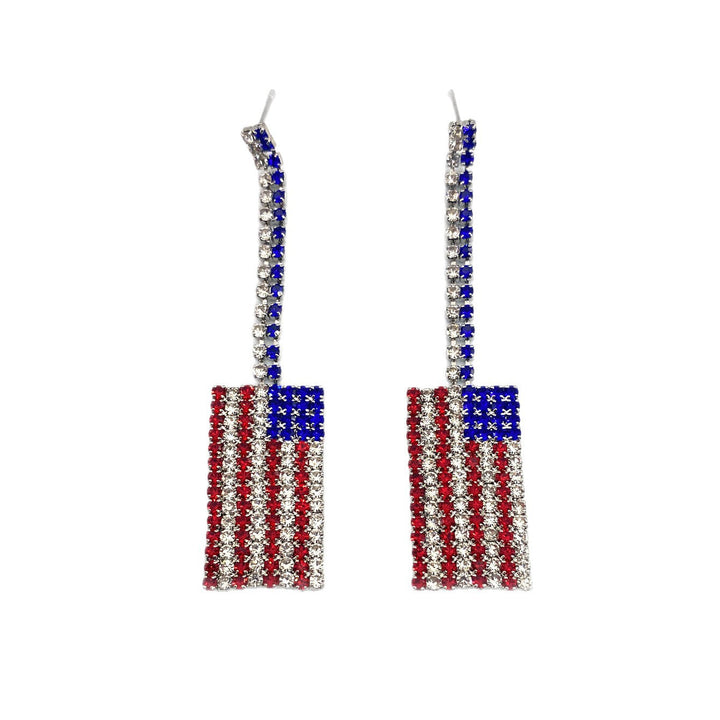 Women nano sparkling statement earrings with long rhinestone tassels Kalsten