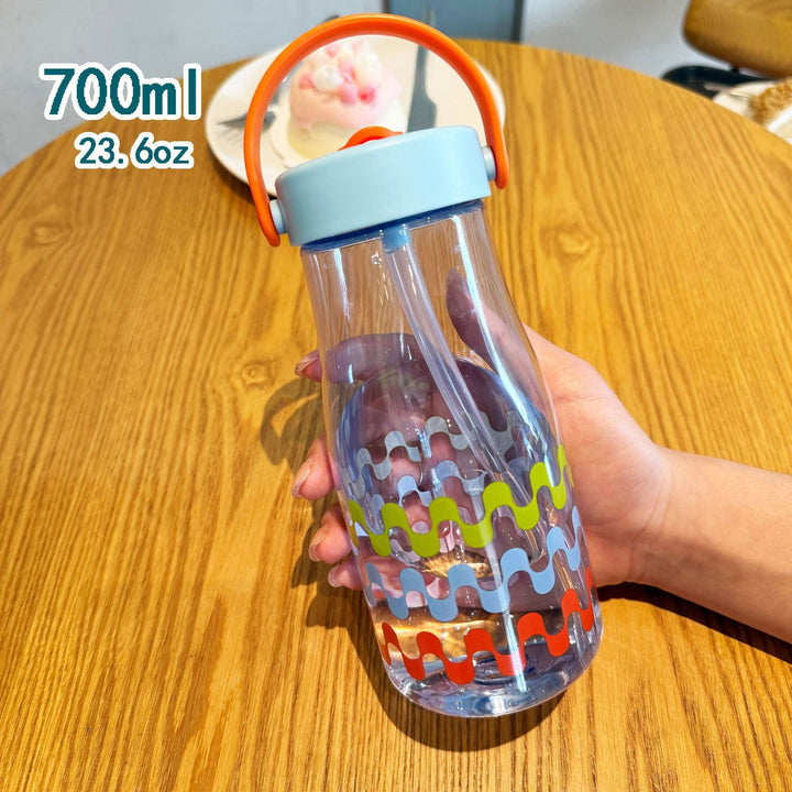 Women's Creative Water Bottle with Silicone Carrying Strap Kalsten