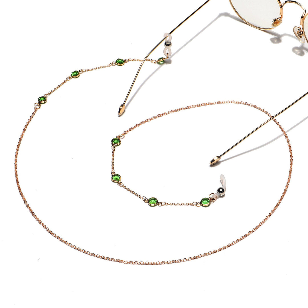 Elegant Gemstone Eyewear Chain Kalsten