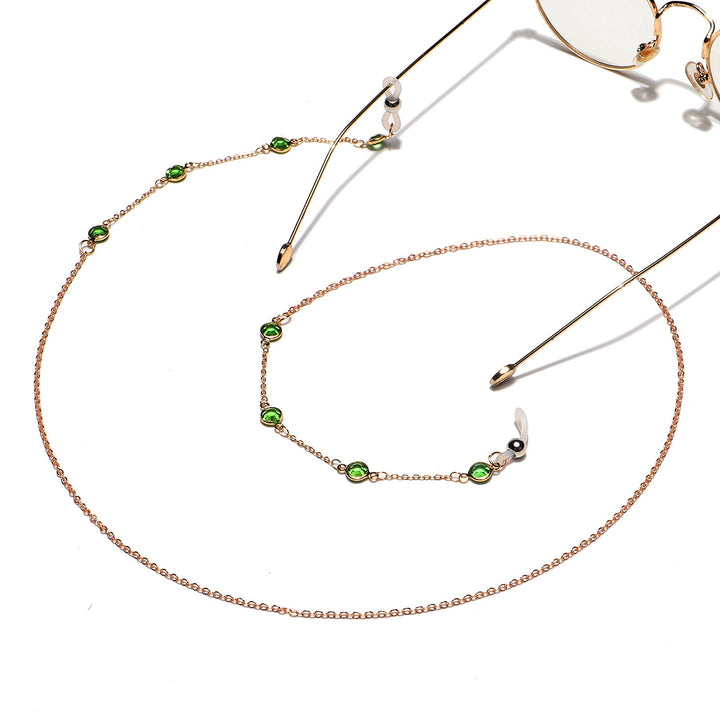 Elegant Gemstone Eyewear Chain Kalsten