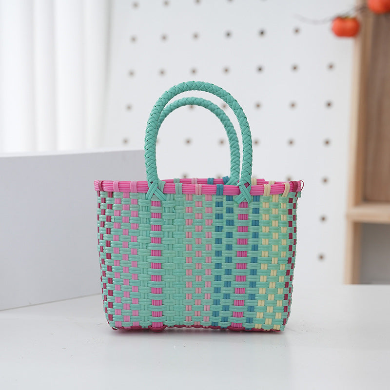 Handbag Made of Durable Plastic Fabric with Braided Design Kalsten