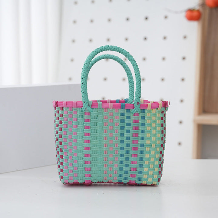 Handbag Made of Durable Plastic Fabric with Braided Design Kalsten